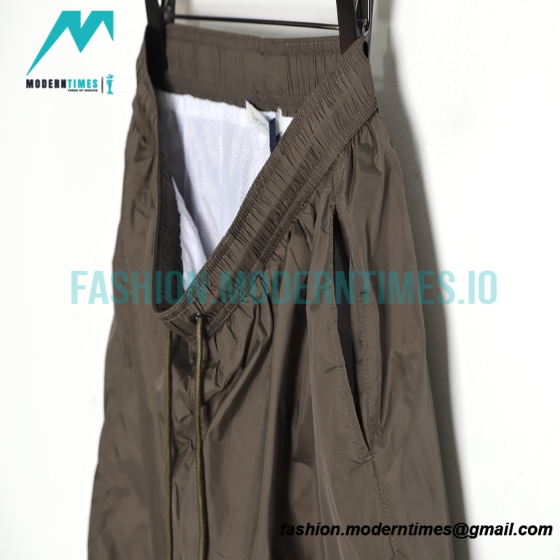 Moncler - White Leather Beach Shorts Pants